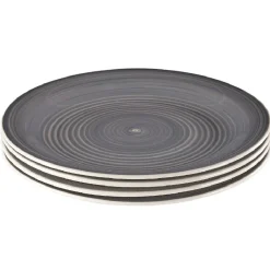 Assiette plate gris effet spirale x4^Gifi Clearance