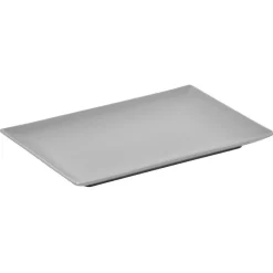 Assiette plate grise rectangulaire^Gifi Online