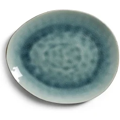 Assiette plate grès effet artisanal 28,5x24cm^Gifi New