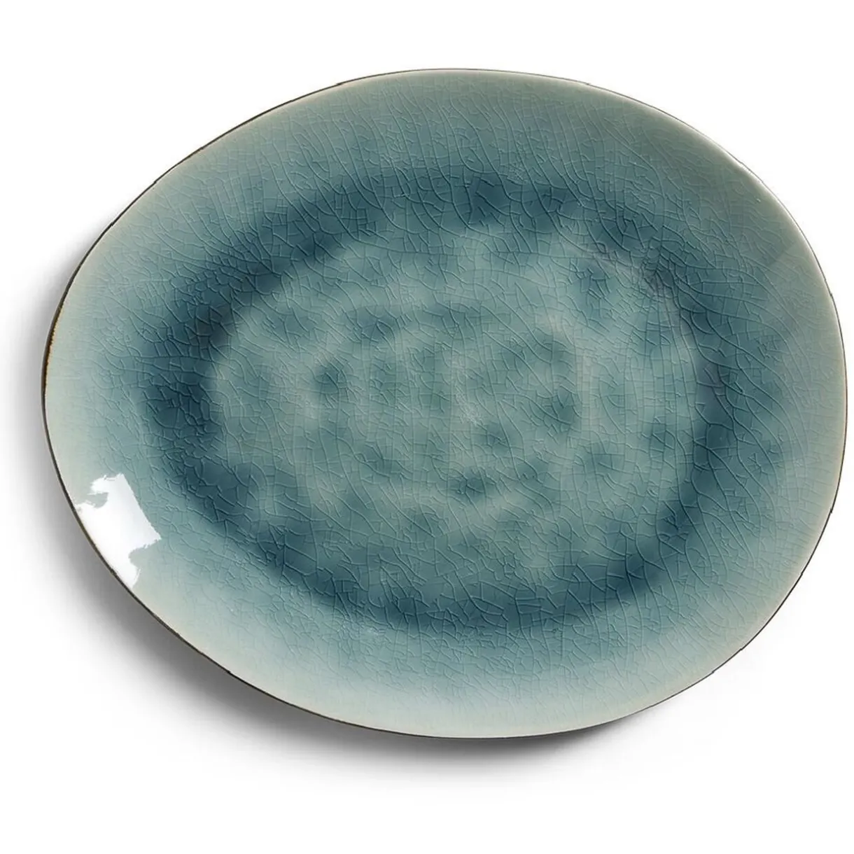 Assiette plate grès effet artisanal 28,5x24cm^Gifi New