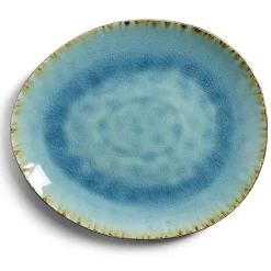 Assiette plate grès effet artisanal 28,5x24cm^Gifi New