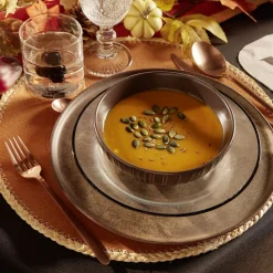 Assiette plate Istanbul en faïence brun Ø28cm^Gifi Clearance