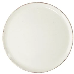 Assiette plate Lisbonne en grès beige Ø27cm^Gifi Clearance
