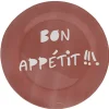 Assiette plate Luminarc rouge design Bon appétit^Gifi Outlet