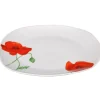 Assiette plate motif coquelicot^Gifi Outlet