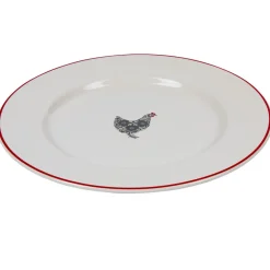 Assiette plate motif poule^Gifi