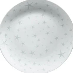 Assiette plate motifs étoiles blanche^Gifi Sale