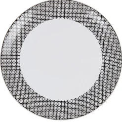 Assiette plate noire et blanche^Gifi Outlet