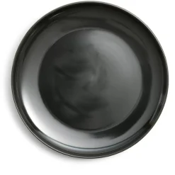 Assiette plate Oslo en grès noir Ø27cm^Gifi Discount