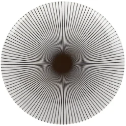 Assiette plate rayure noire et blanche^Gifi Online