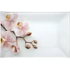 Assiette plate rectangulaire design Orchidée^Gifi New
