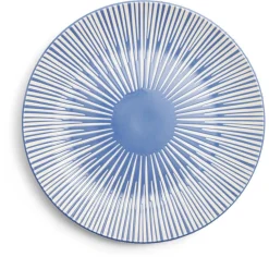 Assiette plate Rio faïence bleue et blanche Ø27cm^Gifi Hot