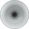 Assiette plate ronde blanche rayon noir^Gifi Hot