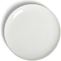 Assiette plate ronde blanc et doré Ø26cm porcelaine^Gifi Hot