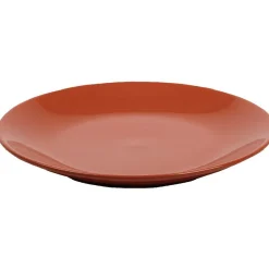 Assiette plate ronde corail unie^Gifi New