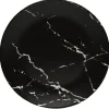 Assiette plate ronde décor marbre noir et blanc^Gifi Online
