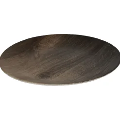 Assiette plate ronde décor imitation bois^Gifi Discount