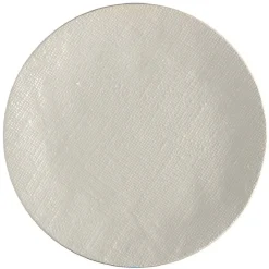 Assiette plate ronde en grès relief gris^Gifi Sale