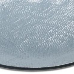 Assiette plate ronde en grès reliefbleu^Gifi