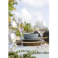 Assiette plate ronde en grès reliefbleu^Gifi