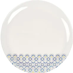 Assiette plate ronde en verre Eleni motif géométrique^Gifi Best