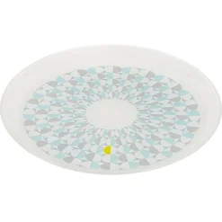 Assiette plate ronde en verre Boreas motif géométrique^Gifi Sale
