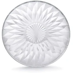 Assiette plate ronde fleur géométrique verre transparent^Gifi Clearance