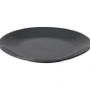 Assiette plate ronde grise unie^Gifi Hot
