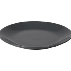 Assiette plate ronde grise unie^Gifi Hot