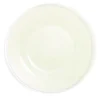 Assiette plate ronde liseré blanc verre transparent vert sauge Ø26cm^Gifi