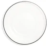 Assiette plate ronde liseré noir verre transparent Ø26cm^Gifi Best
