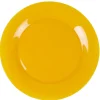 Assiette plate ronde Luminarc unie jaune moutarde Zana^Gifi New