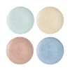 Assiette plate ronde motif géométrique 4 couleurs x4^Gifi Best