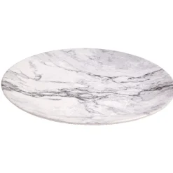 Assiette plate ronde motif marbre gris et blanc^Gifi Clearance