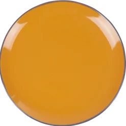 Assiette plate ronde orange et violet^Gifi Best