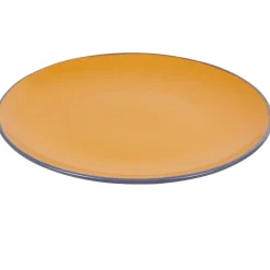 Assiette plate ronde orange et violet^Gifi Best