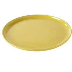 Assiette plate ronde Oslo jaune moutarde^Gifi Best