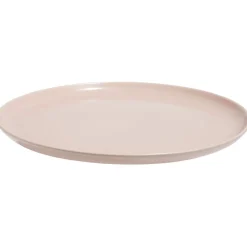 Assiette plate ronde Oslo porcelaine rose uni^Gifi