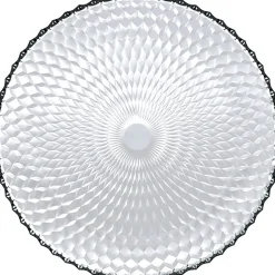 Assiette plate ronde Pampilles blanc transparent Ø 25 cm^Gifi Best