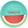 Assiette plate ronde pastèque Enjoy Paradise en plastique^Gifi Online