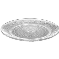 Assiette plate ronde transparente ciselée^Gifi Online