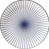 Assiette plate style japonais porcelaine bleu blanc^Gifi New