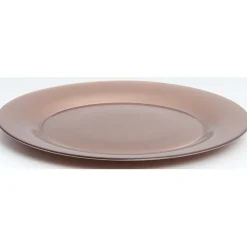 Assiette plate verre Zana cuivrée^Gifi Outlet