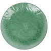 Assiette plate vert motif feuilles tropicales en relief^Gifi Outlet