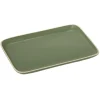 Assiette rectangulaire faïence vert 28,5x19,5cm^Gifi Sale
