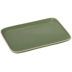 Assiette rectangulaire faïence vert 28,5x19,5cm^Gifi Sale