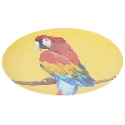 Assiette ronde en résine mélaminée design exotique^Gifi Online