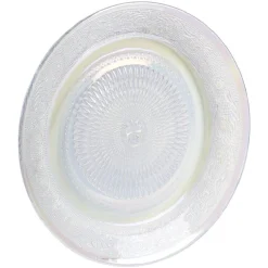Assiette ronde plate décor ciselé design irisé^Gifi Outlet