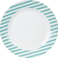 Assiette ronde plate faïence motif coeur^Gifi New