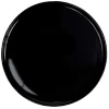 Assiette ronde plate Nordic porcelaine noir^Gifi